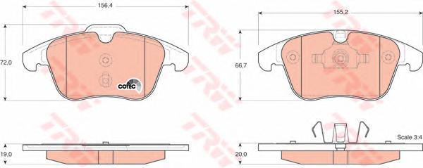 Колодки тормозные Ford Mondeo IV 07), S-Max 06), Galaxy 06), LAND ROVER Freelander 2  06), VOLVO (S60,S80,V70) передние