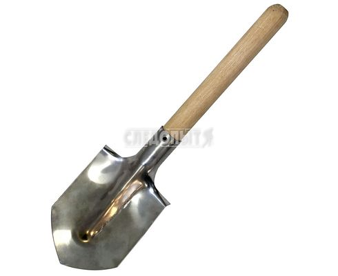 Лопата саперная штыковая, нерж, деревянный черенок