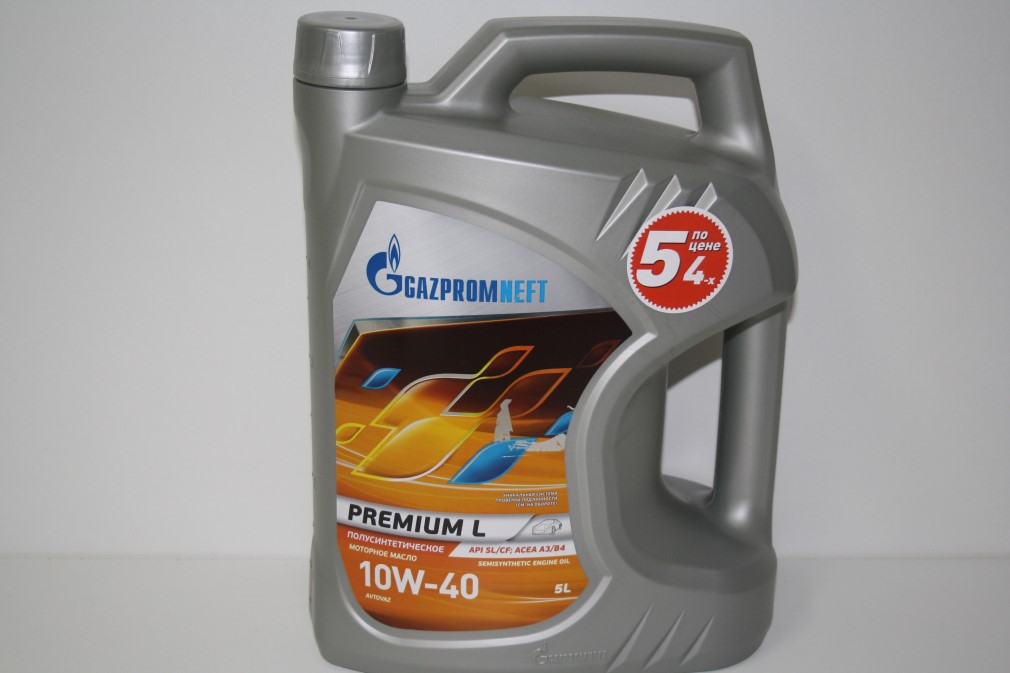 Масло моторное GAZPROMNEFT Premium L 10W40  API SL/CF  5л