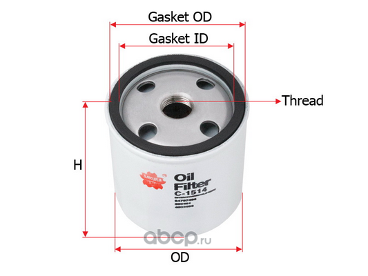 Фильтр масляный Sakura C1514 DAEWOO NEXIA OPEL ASTRA G/H/VECTRA C/ZAFIRA 1.4-2.0 C1514