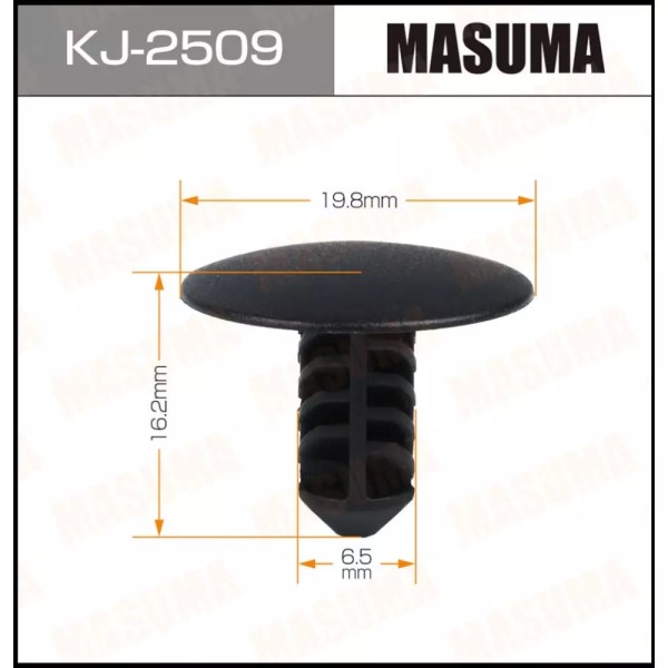 Пистон (клипса крепежная пласт.) KJ-2509 RENAULT: крепл. шумоиз. капота