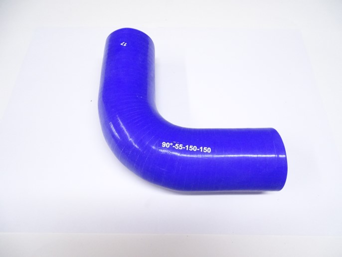 Патрубок угловой силикон 90,d 55,L150x150, 4 нити стенка (5мм)