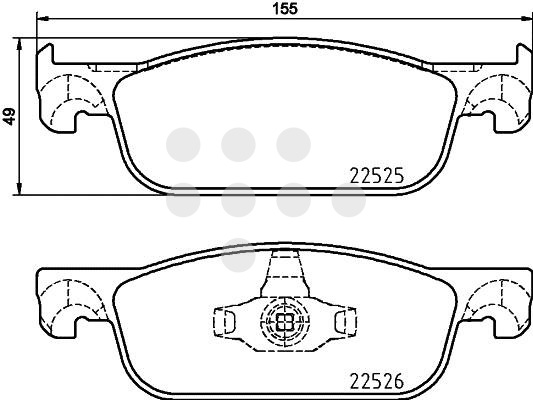 Колодки тормозные Renault Logan II Sandero II 1.6 с 2016 г. Lada X-Ray перед. 155 мм