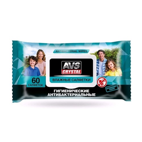 Салфетка влажная для рук антибактериальная с клапанонм (60шт)