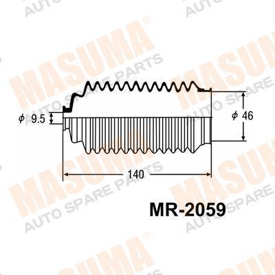 Пыльник рулевой рейки  MASUMA  силикон