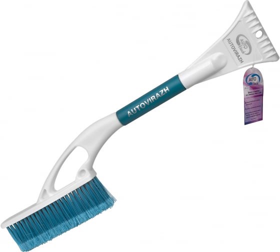 Щетка для снега со скребком AV-2124 с мягкой ручкой Снежная королева 60см