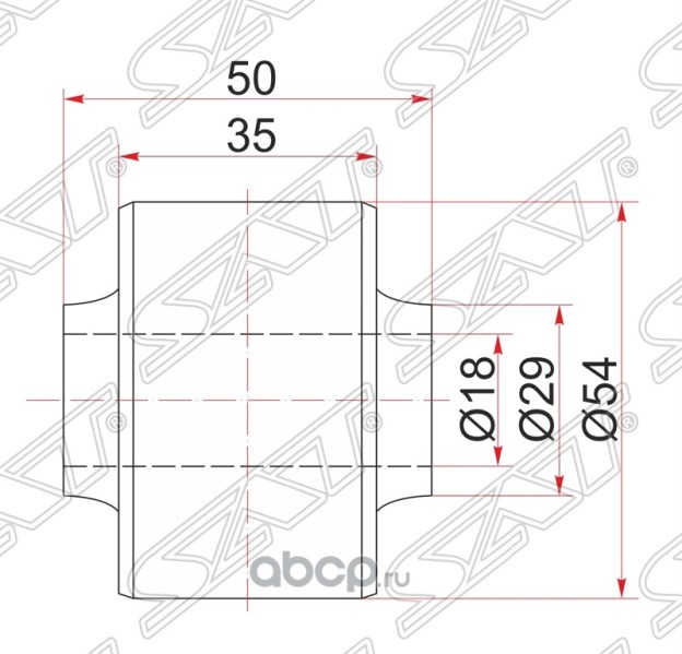 Сайлентблок крепления RR лыжи Toyota LAND