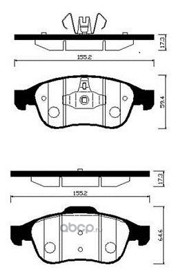 Колодки тормозные Renault Duster 10-/FLUENCE 10-/MEGANE III 08- передние