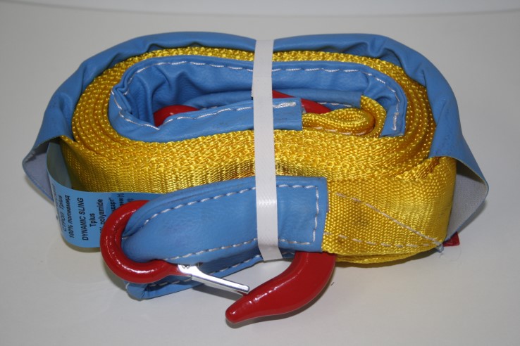 Трос буксировочный (лента) TPLUS  6т. х  5м. Стандарт с крюками