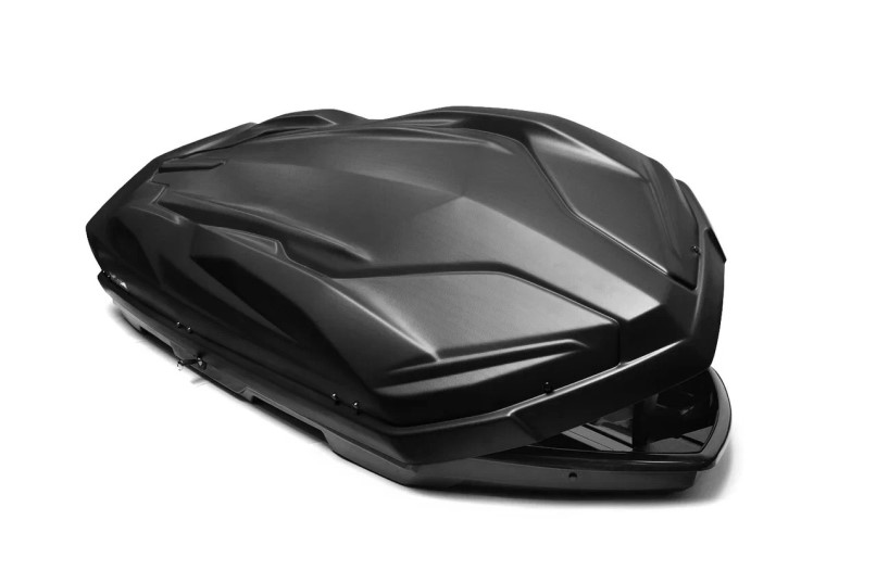 Автомобильный бокс CYBORT F1  410л. черный матовый двухсторонний, с креплением  краб 