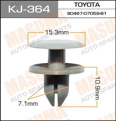 Пистон (клипса крепежная пласт.) KJ-364
