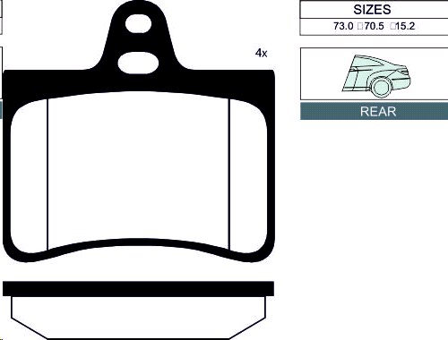 Колодки тормозные задние CITROEN C3