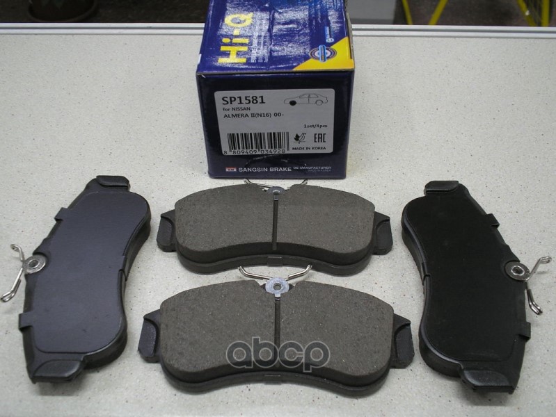 Колодки тормозные Nissan Almera передние