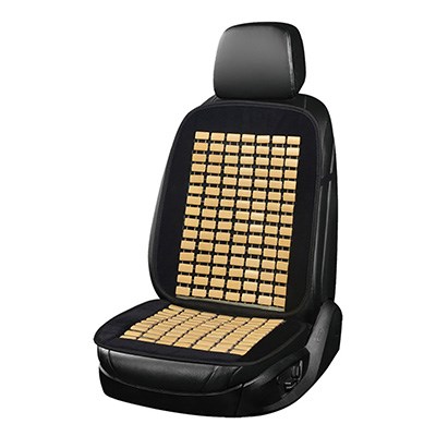 Накидка на сиденье массажная деревянная Massage-01 черно-бежевый бамбук