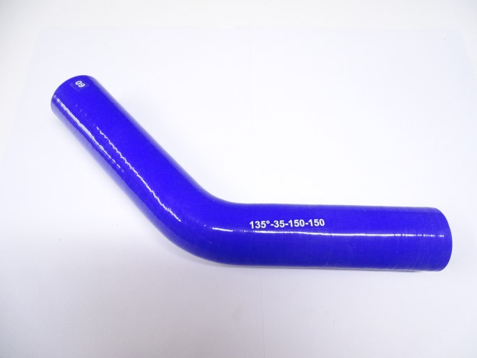 Патрубок угловой силикон 135,d35,L150x150, 4 нити стенка (5мм)