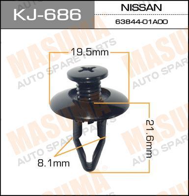 Пистон (клипса крепежная пласт.) KJ-686/K-005