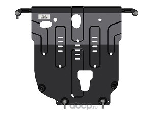 Защита картера и КПП Kia Rio седан, хэтчбек (вкл. X-Line) (2017-2020)+коплект крепления