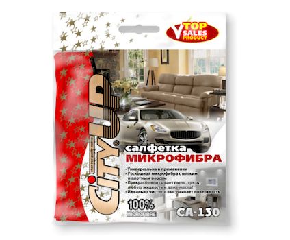 Салфетка микрофибра City Up 30х30см