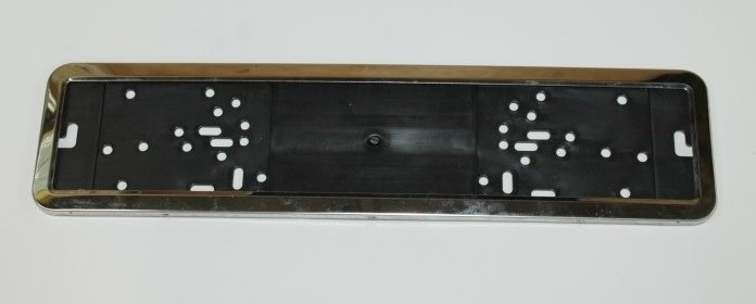 Рамка под номер /хром/ пластик + нерж. сталь